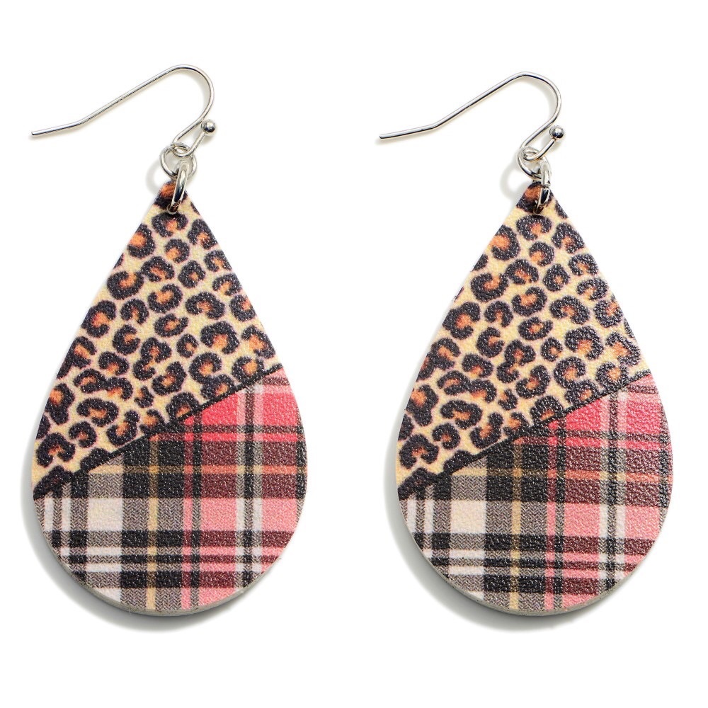 Leopard Print Teardrop Earrings